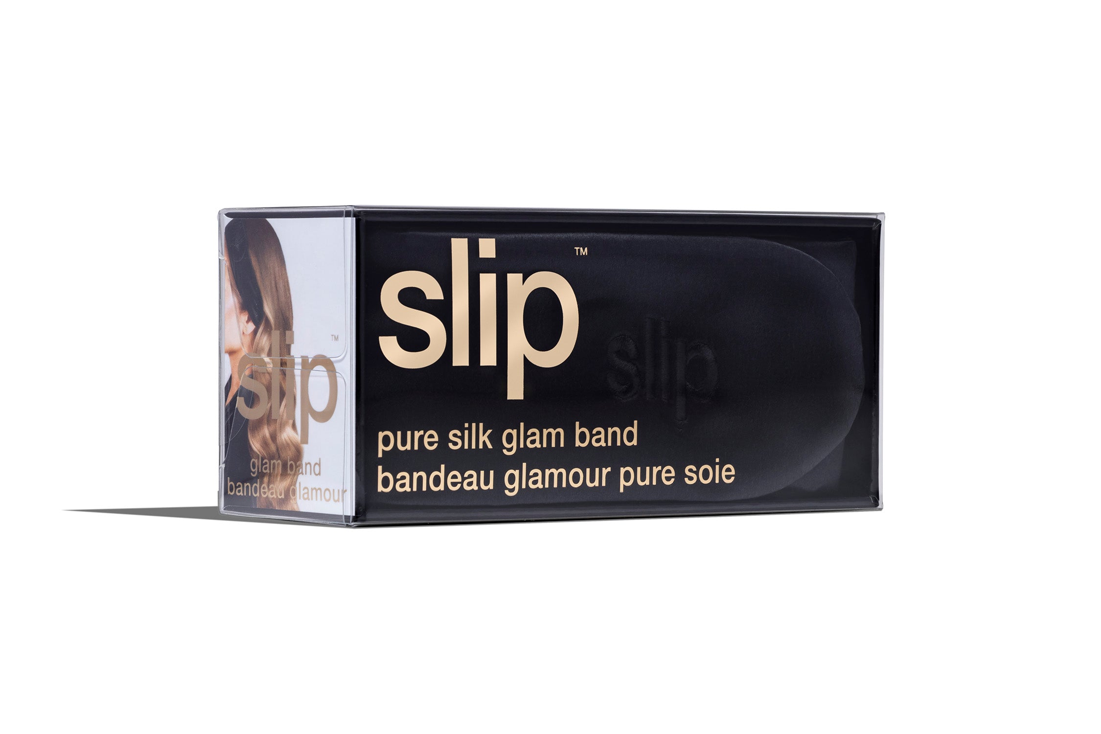 Slip Glam Band bandeau soie noir