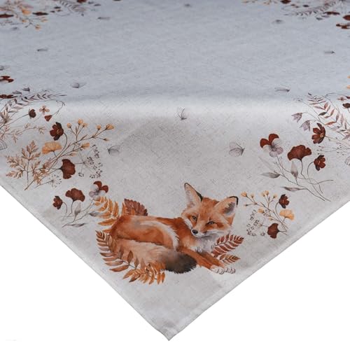 TEXPOT Tischdecken nappe 85x85 cm renard automne polyester