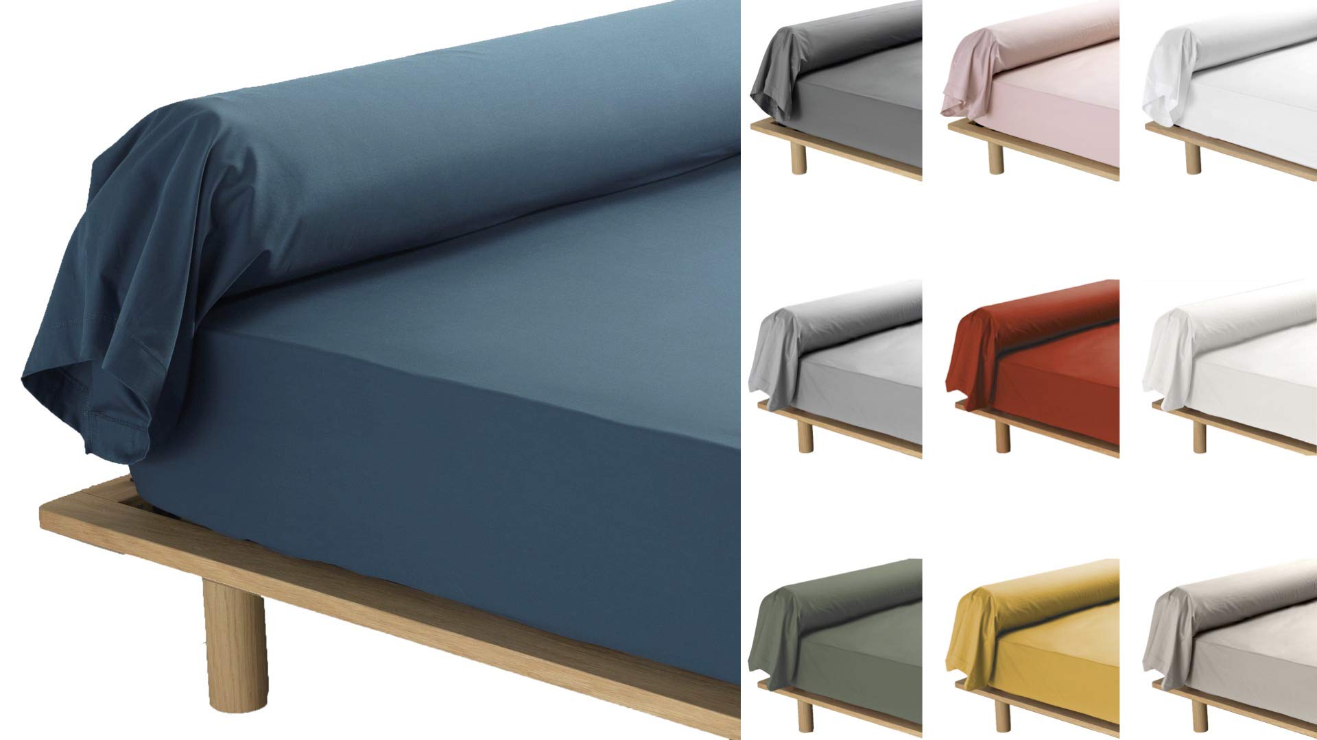 Promo Linge Taies de Traversin percale 85x185 taie anthracite