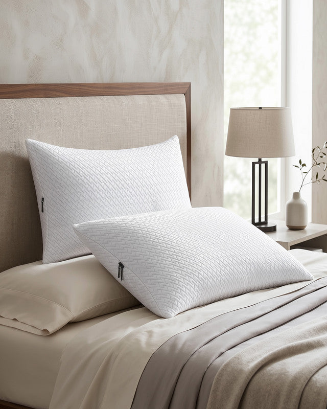 Utopia Bedding Pillows oreiller mémoire Queen blanc frais