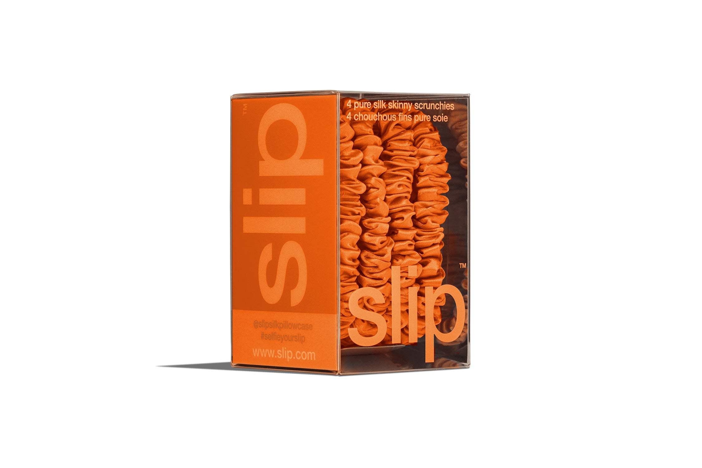 Slip Skinny Scrunchies chouchou soie Orange lot 4