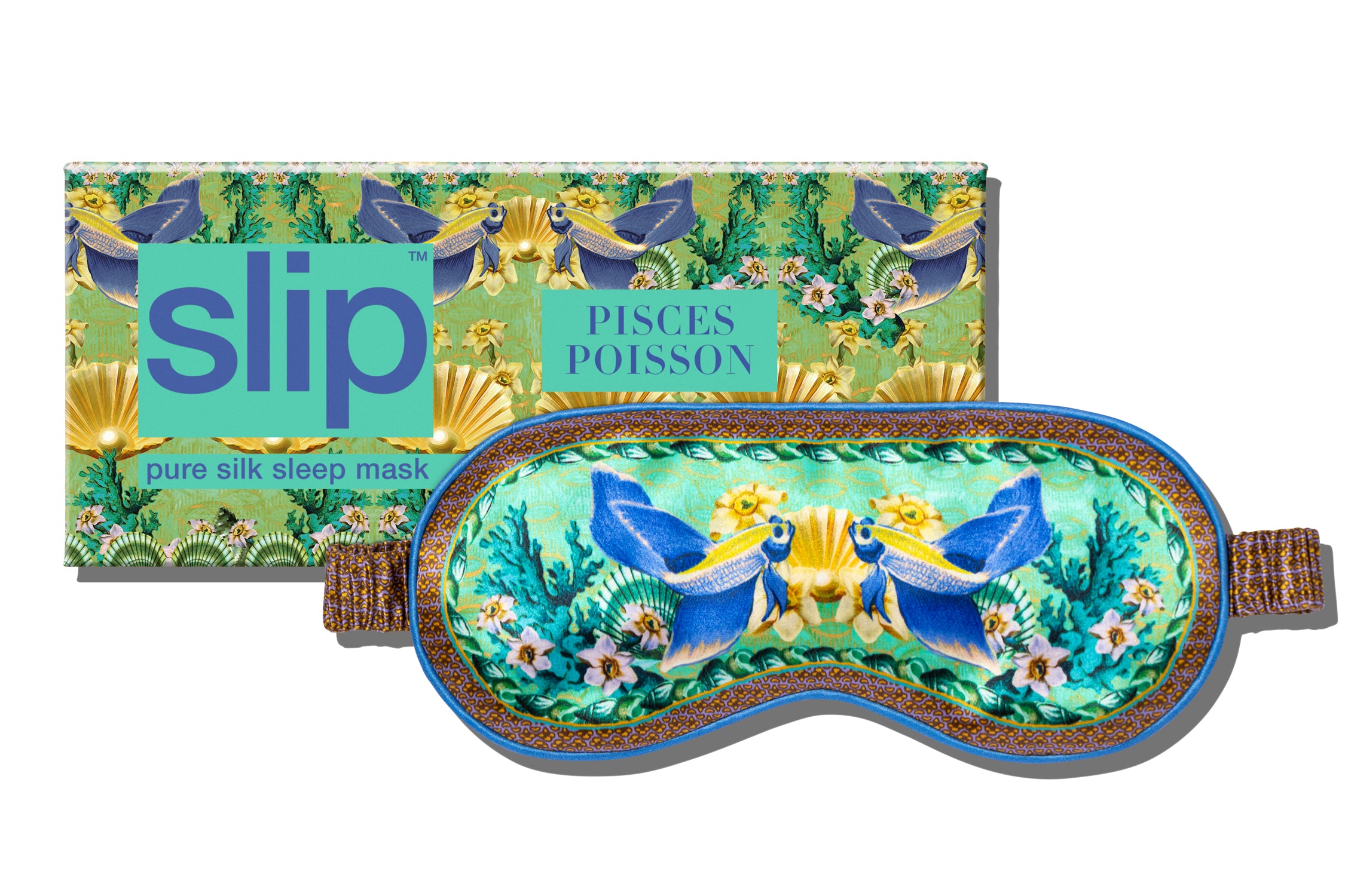 Slip Zodiac Pisces masque de nuit soie poisson