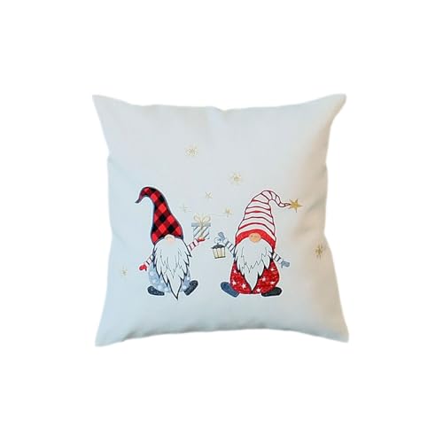 TEXPOT Kissenhüllen housse coussin 40x40 cm lutin blanc