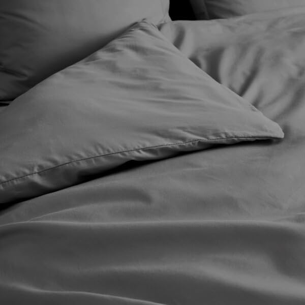 Promo Linge Housse de couette percale coton acier 220x240 cm