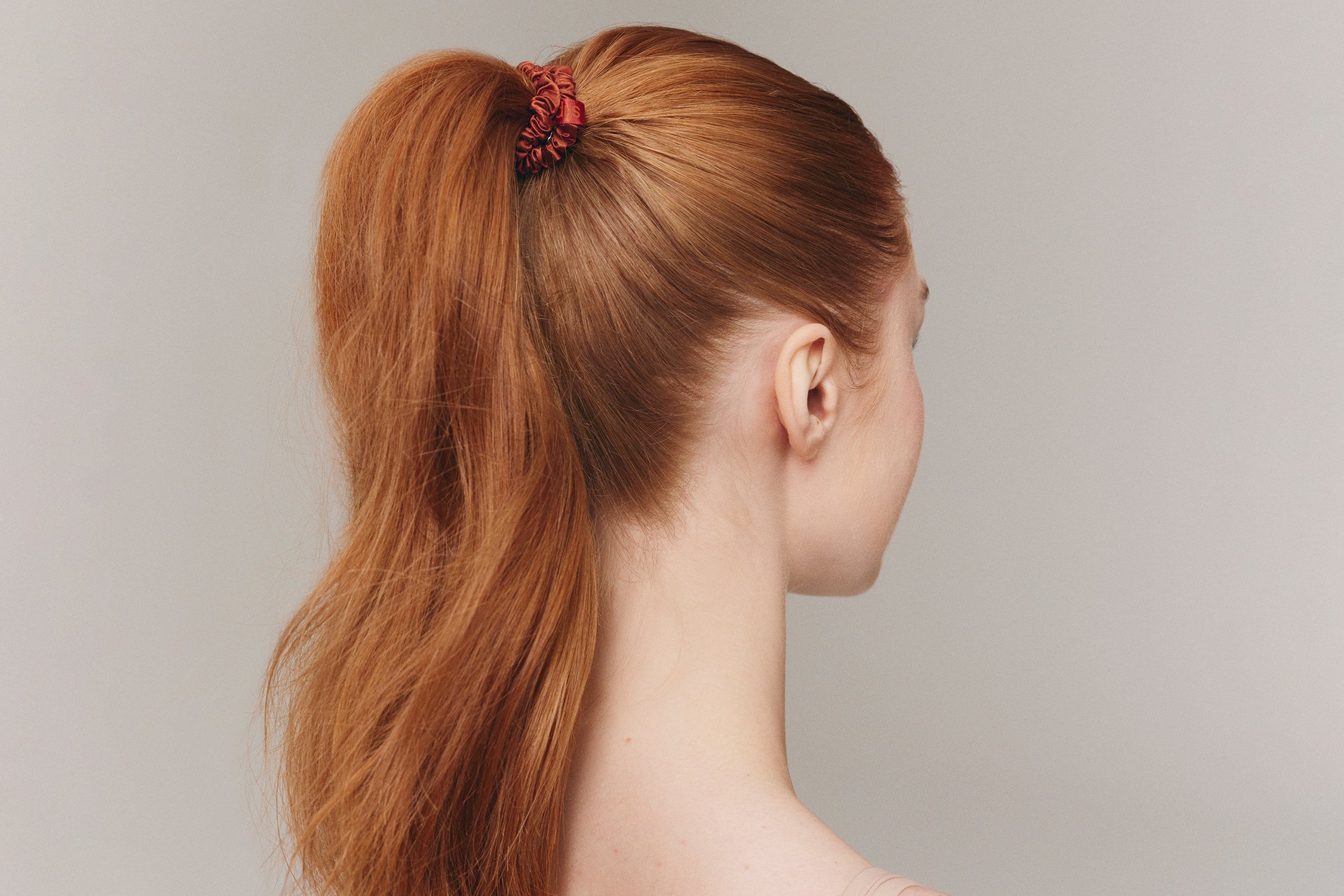 Slip Skinny Scrunchies chouchou soie auburn 4 pièces