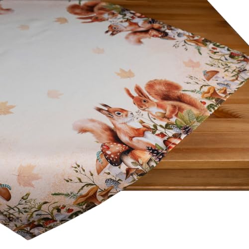 Texpot Tischläufer Chemin de Table 40x90 Écureuil Automne