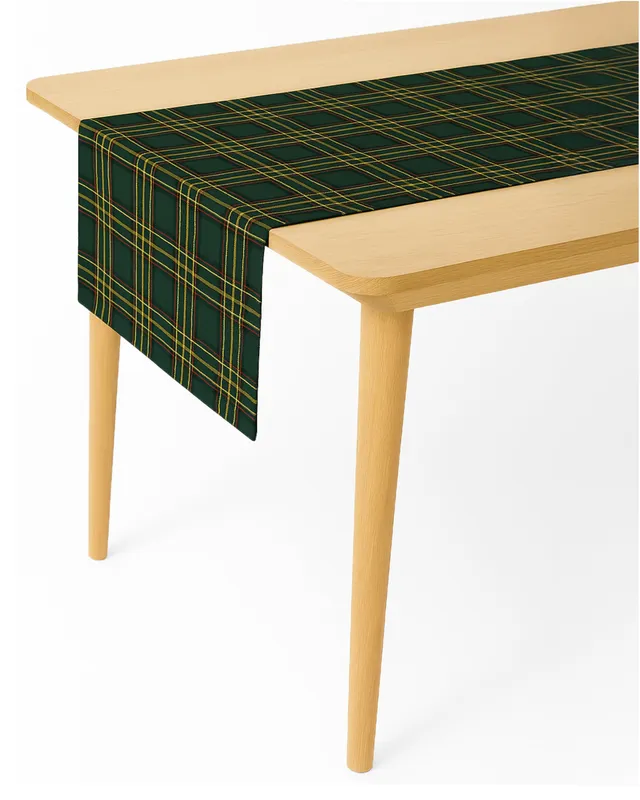 Texpot Tischläufer chemin de table 40x120 vert tartan polyester