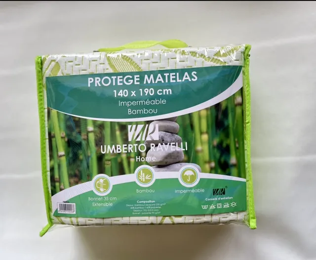 Promo Linge Protège Matelas 140x190 bambou imperméable