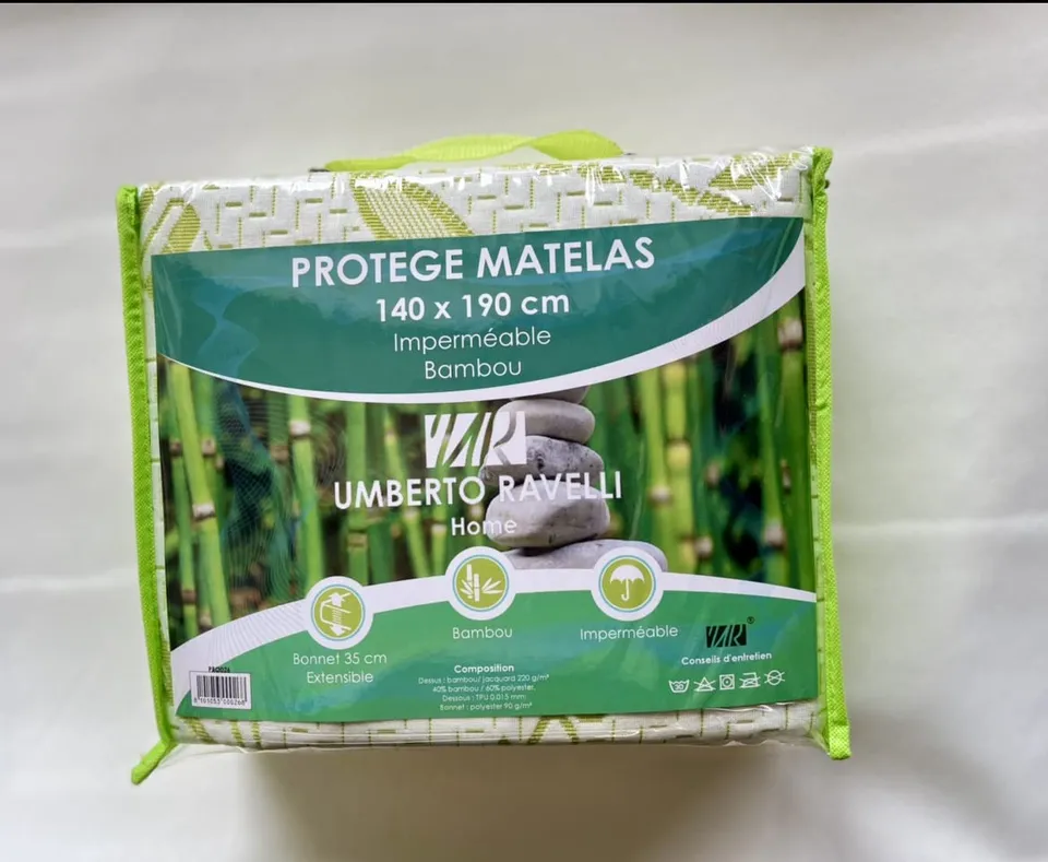 Promo Linge Protège Matelas 140x190 bambou imperméable