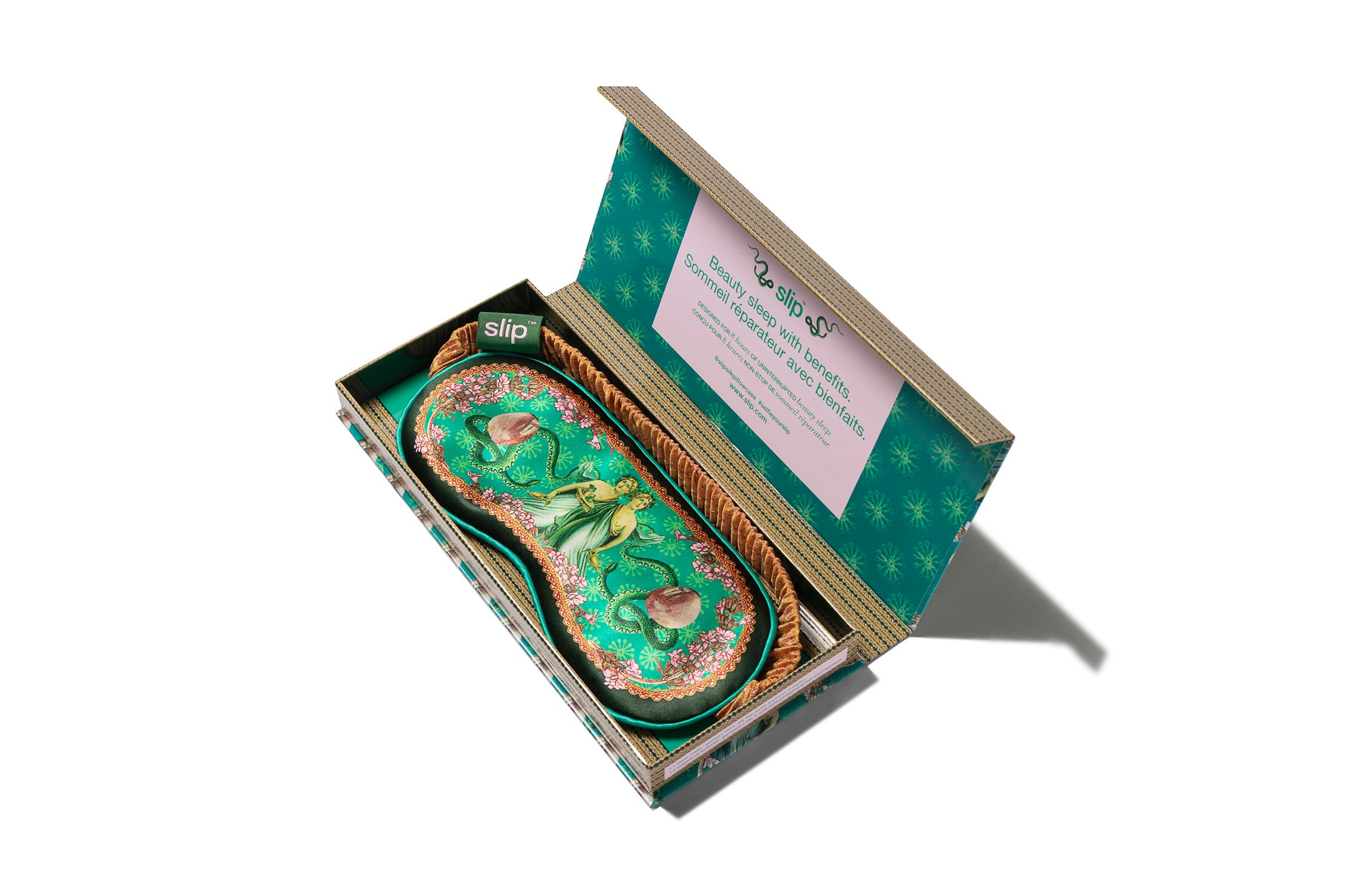 Slip Sleep Mask masque de nuit soie Gemini vert zodiaque