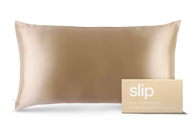 Slip Caramel King Zippered taie d'oreiller soie 51x91