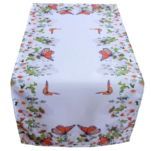 TEXPOT Tischläufer chemin de table 40x90 fleurs blanc