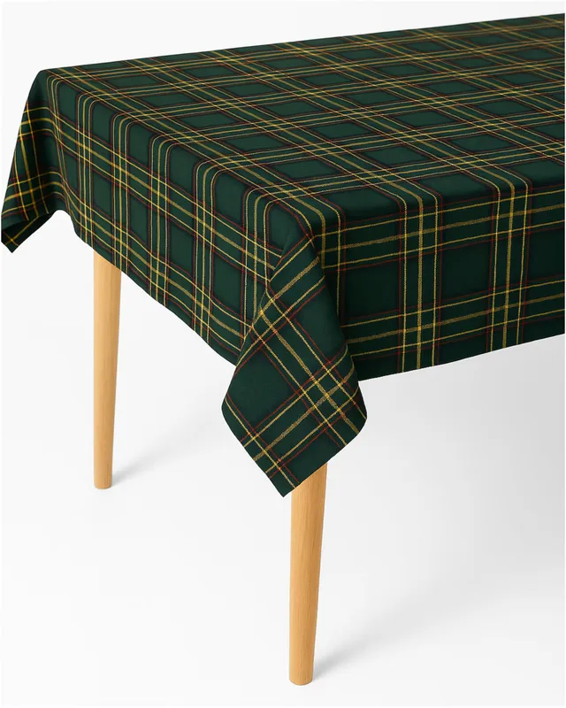 Texpot nappe 80x80 cm carreaux tartan vert polyester