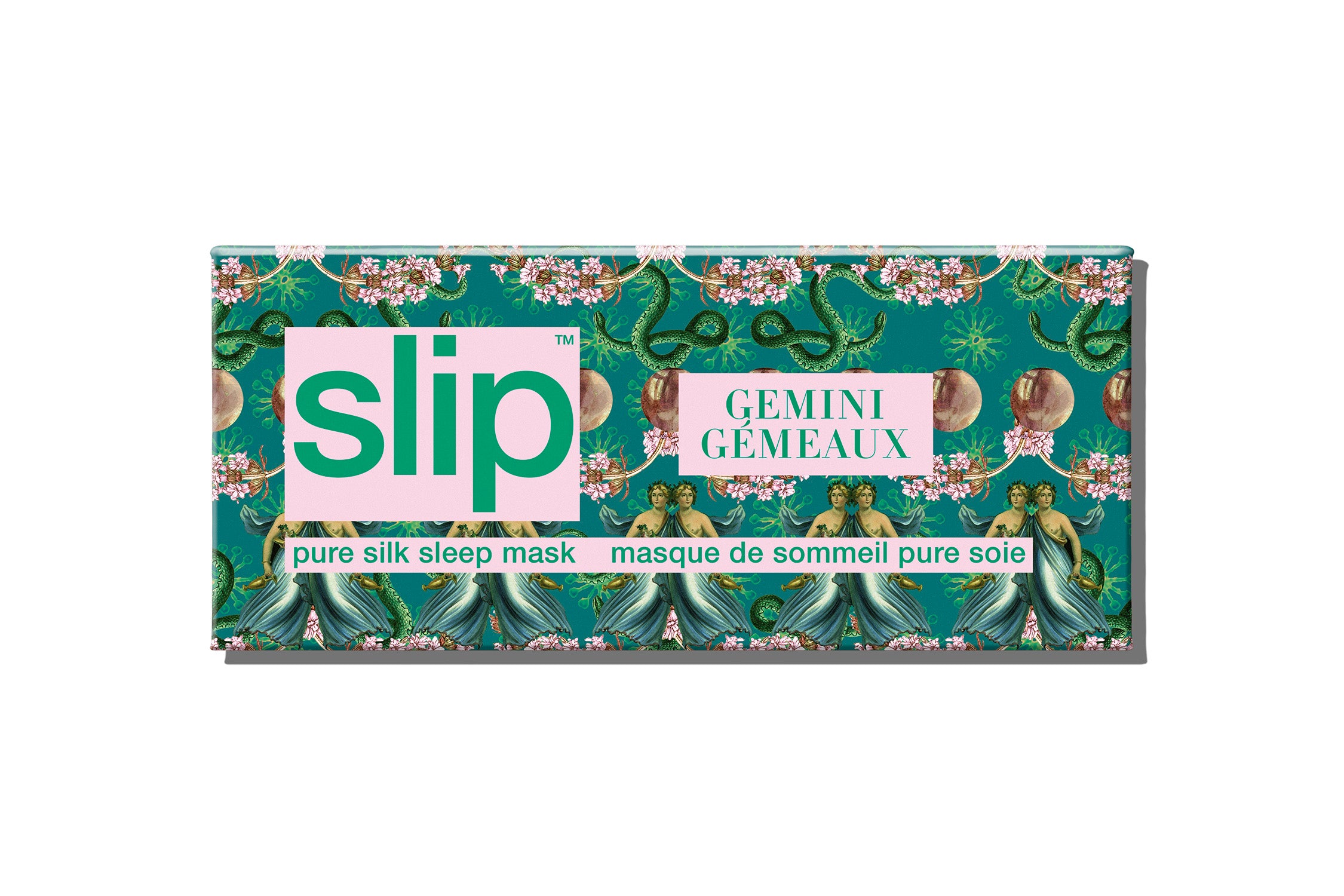 Slip Sleep Mask masque de nuit soie Gemini vert zodiaque