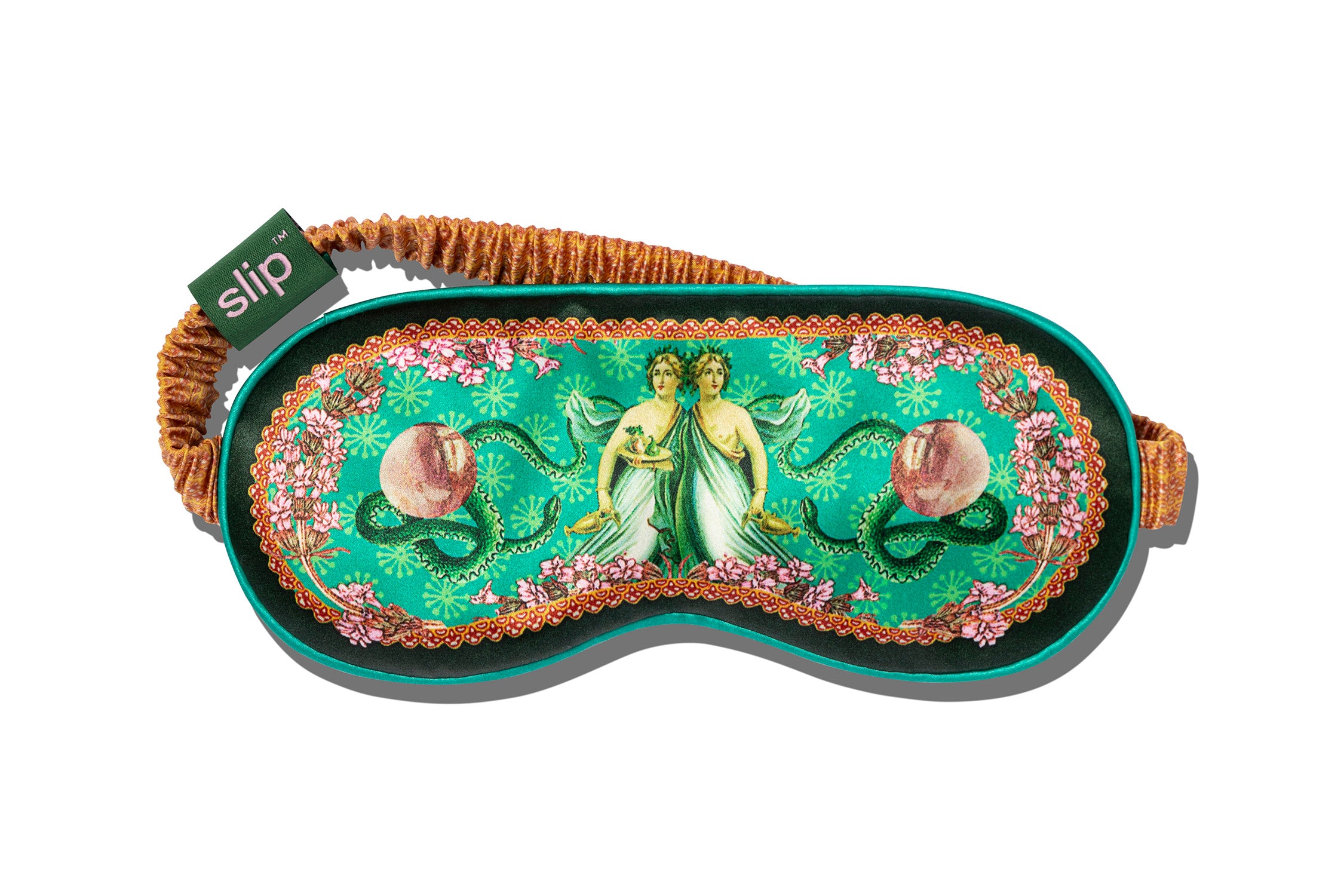 Slip Sleep Mask masque de nuit soie Gemini vert zodiaque