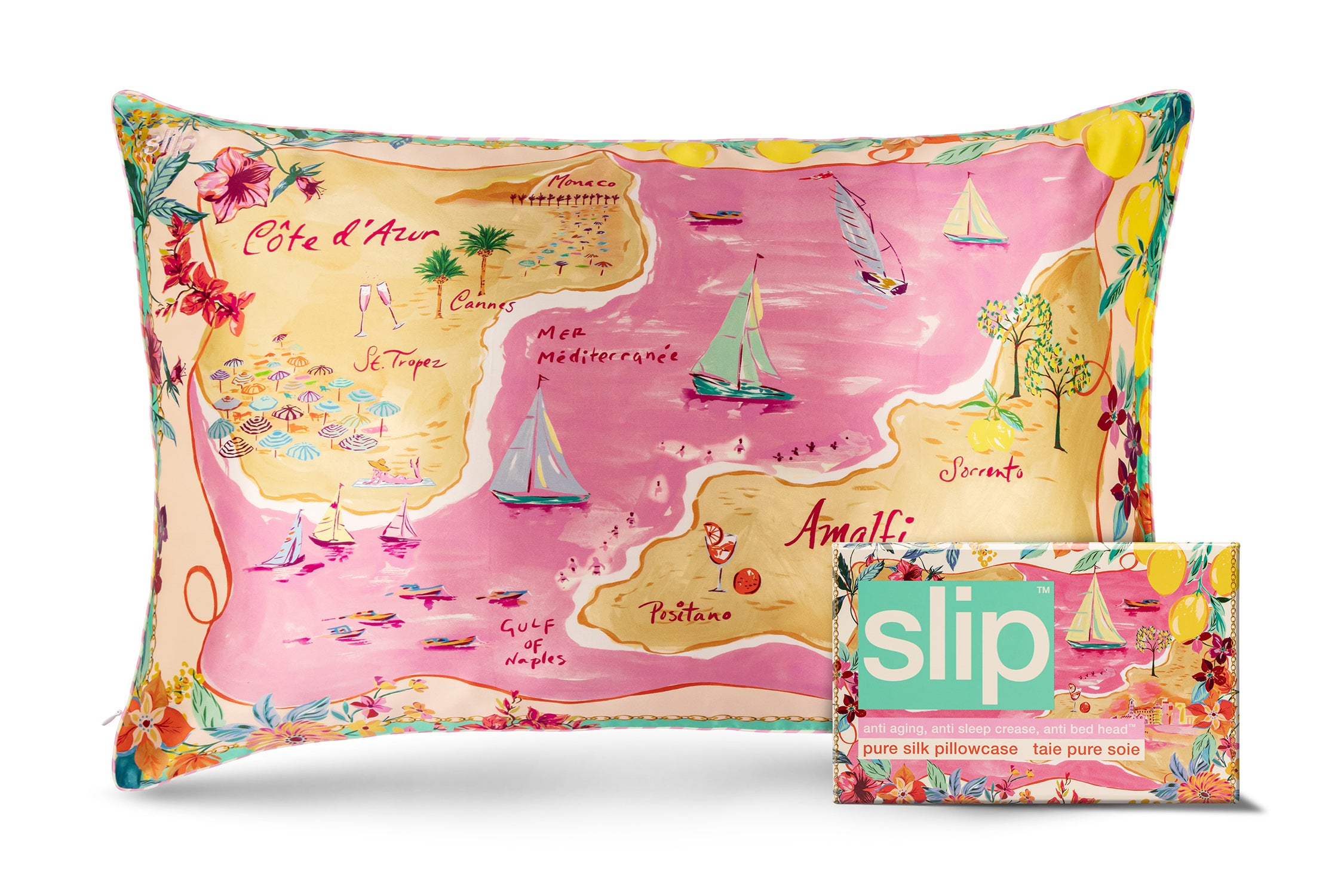 Slip Queen Zippered Pillowcase taie d'oreiller Beach Club 51x76