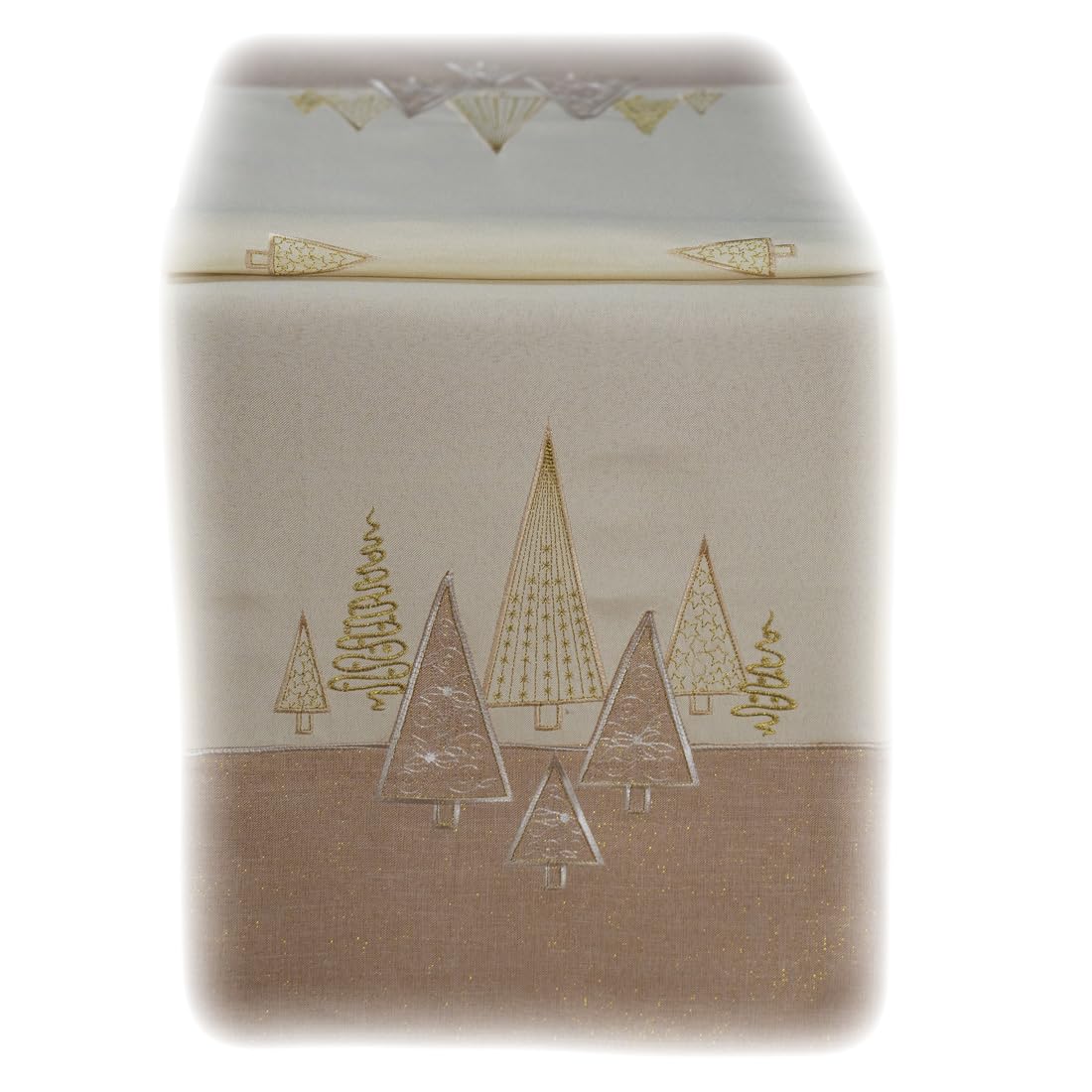 TEXPOT Tischläufer chemin de table 40x140 vert foncé sapins Noël