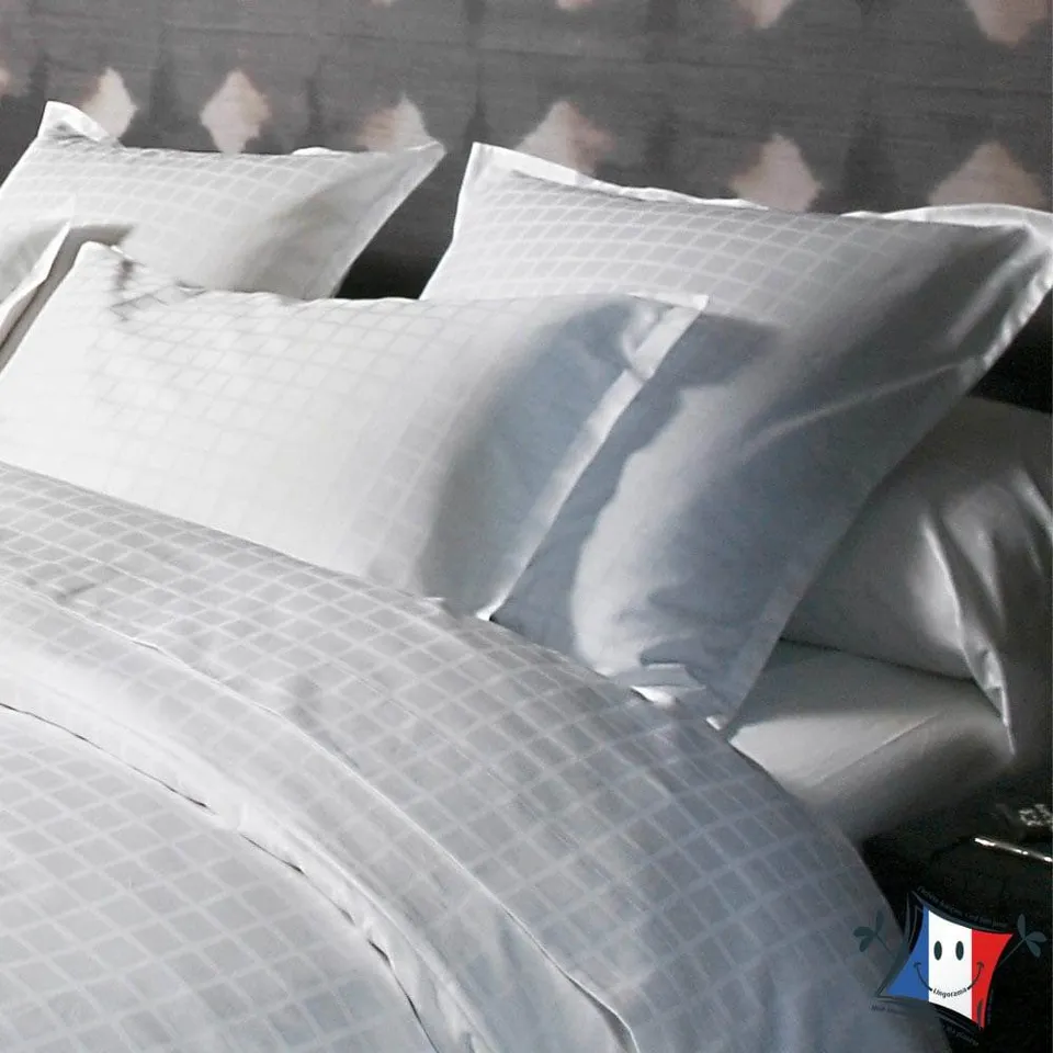 Blanc des Vosges Palace taie d'oreiller blanc 50x75 satin