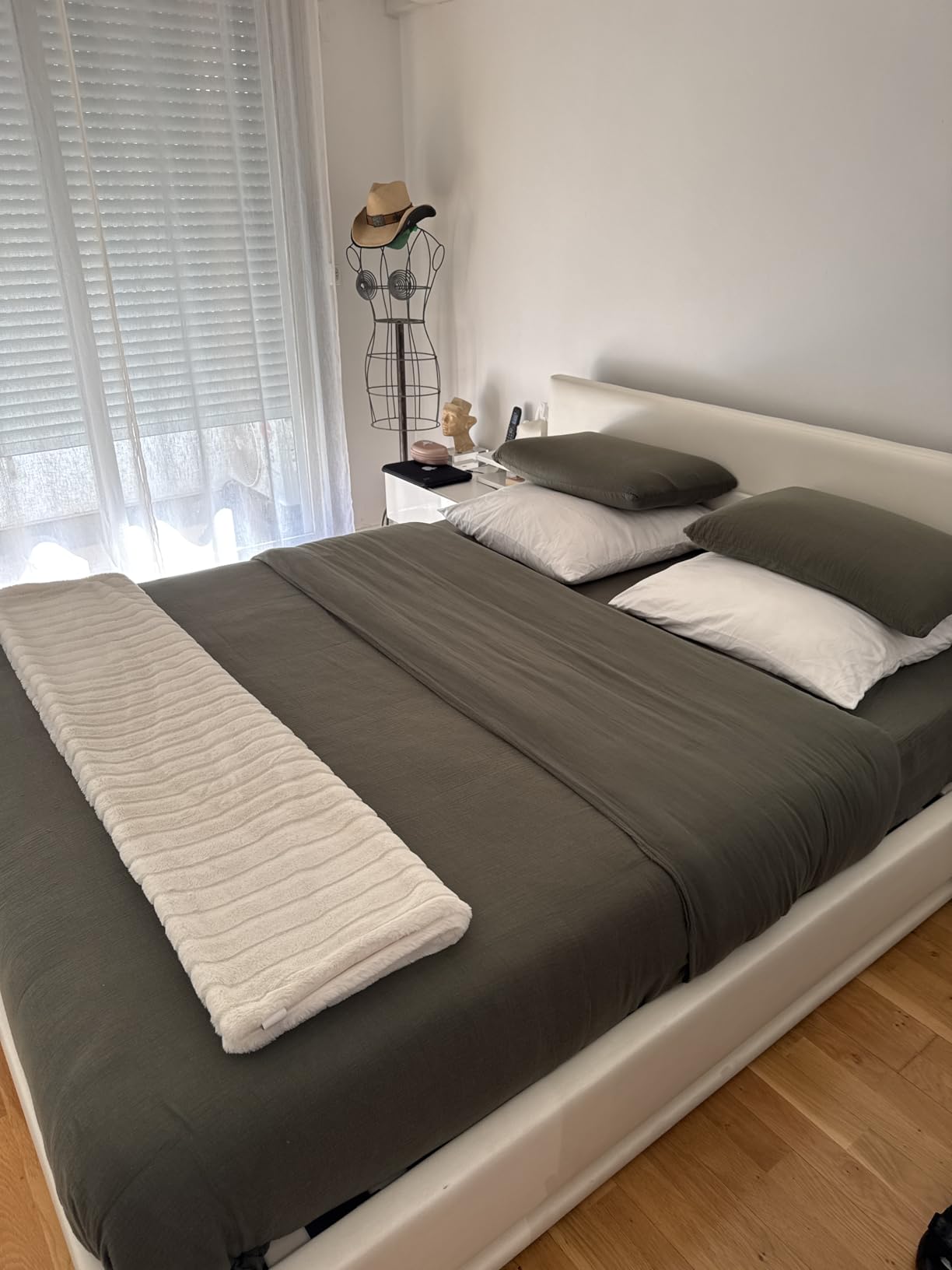 PROMO LINGE Draps Housse drap-housse beige 140x190 gaze coton
