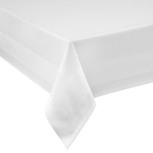 TEXPOT Tischdecken nappe blanc 100x140 coton damassé