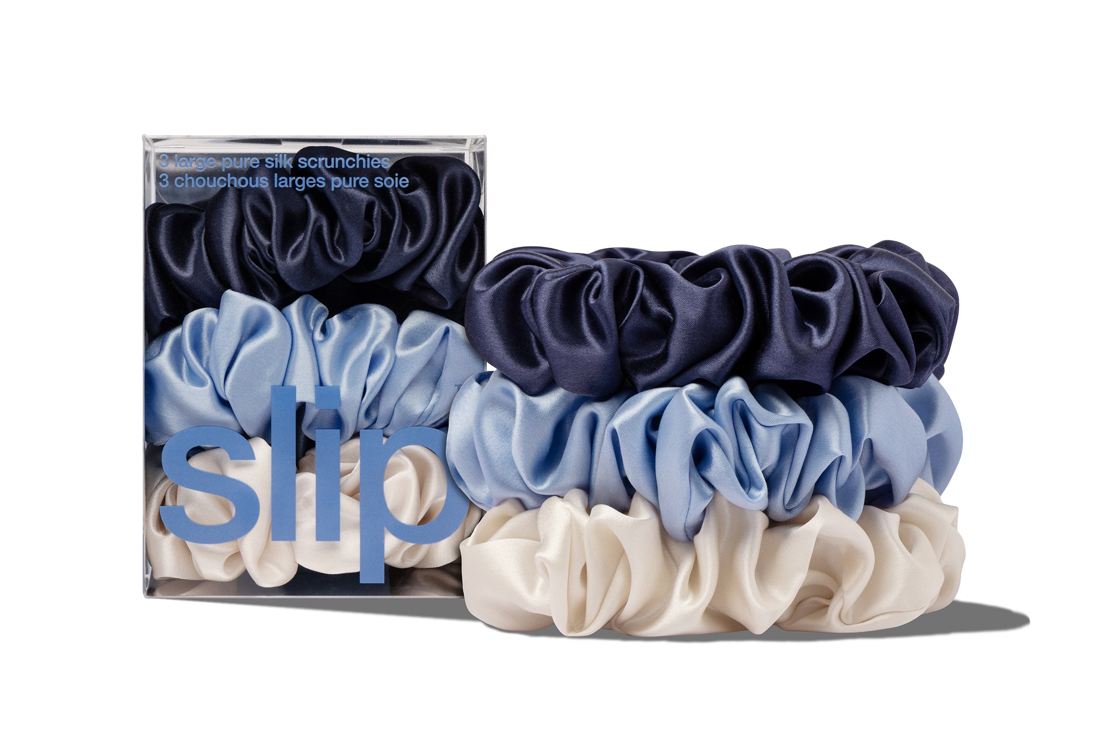 Slip Skye Large Scrunchies chouchou lot 3 soie