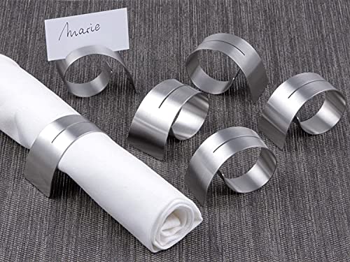 Texpot Serviettenringe ronds serviette inox fente lot 6