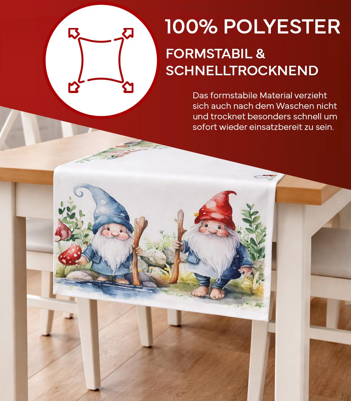 TEXPOT Tischläufer nain prairie nappe 40x110 cm blanc
