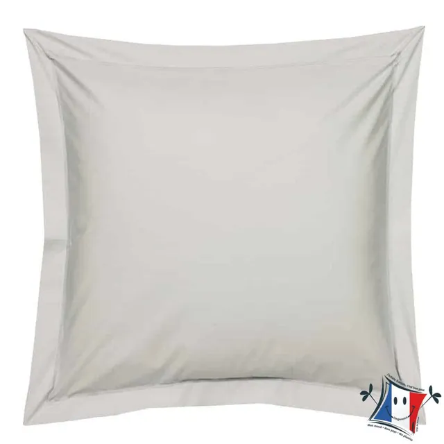 Lingorama Blanc des Vosges taie oreiller satin coton 65x65 blanc