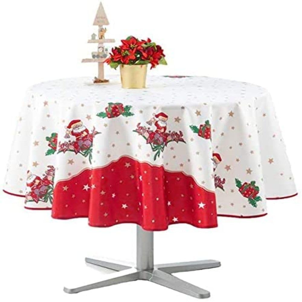 Promo Linge Nappes de Fêtes Nappe Noël Ronde 160 cm