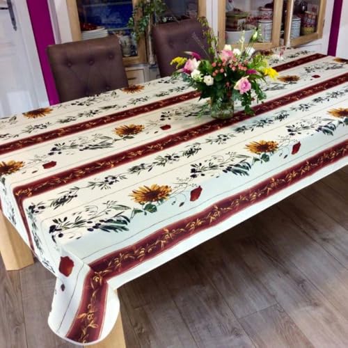 Promo Linge Terracotta nappe rectangulaire 240x150cm anti-tâches