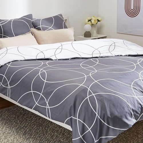 Promo Linge Elton parure de lit 140x200 cm microfibre imprimée