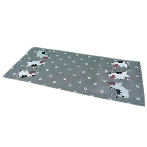 TEXPOT Tischläufer vaches nappe brodée 85x85 cm polyester