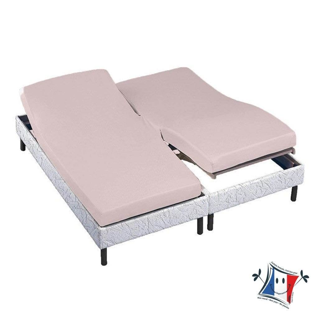 Lingorama Linge de lit Drap housse 2x90x200 percale blanc