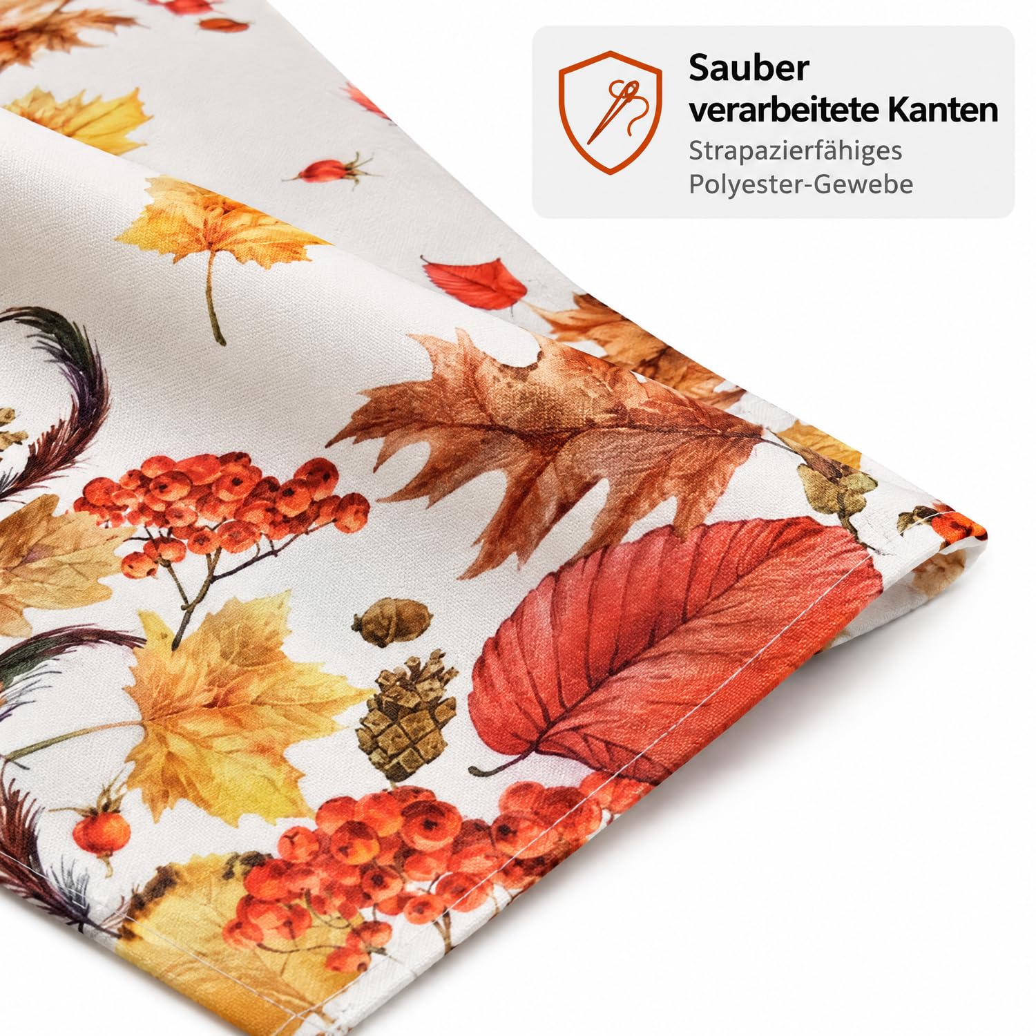 Texpot Tischdecken nappe ronde feuilles 130 cm